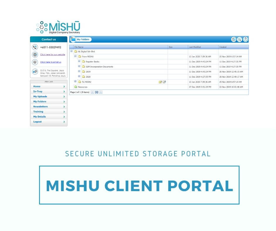 MISHU client portal