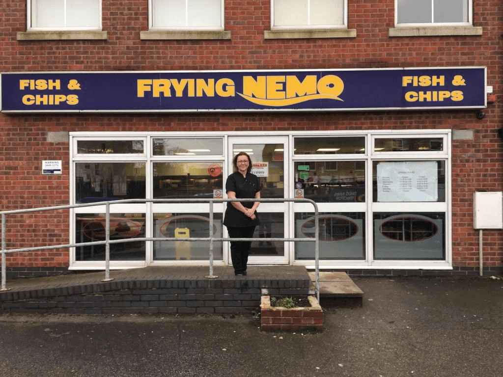 frying nemo company name of a fish and chips shop