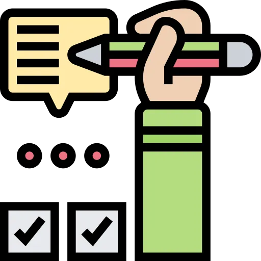 hand ticking boxes to show person meeting s-mm2h requirements